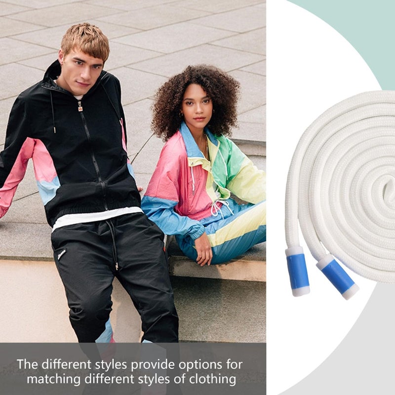BOROLA 1Pcs 51 Inch Fashionable Durable Cotton Drawstring, Premium Hoodie, Sports Pants, Shorts Universal Drawstring Replacement (Blue Head) - Image 4